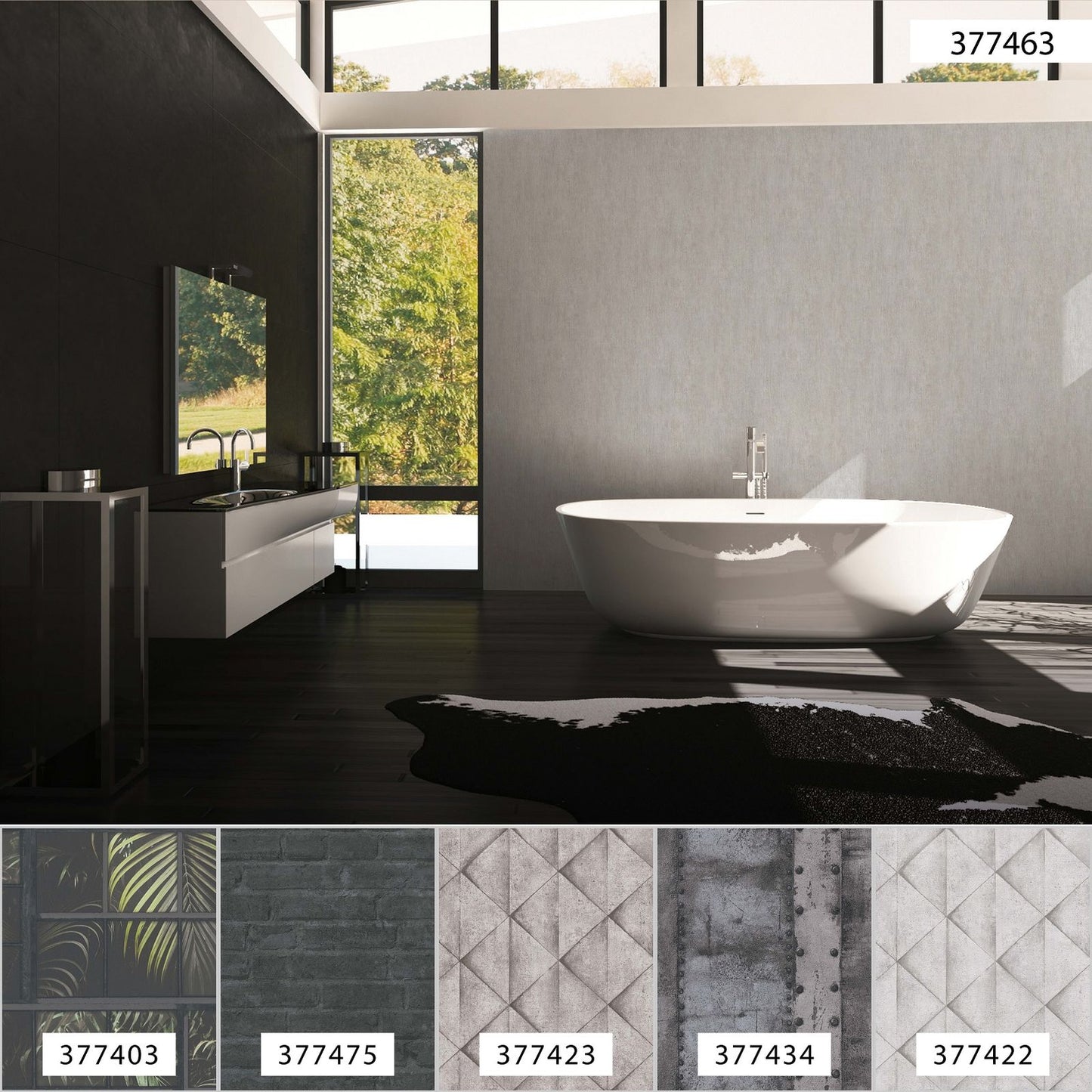 A.S. Creation Tapete Vlies 37746-3 Rinden-Optik Baum Grau