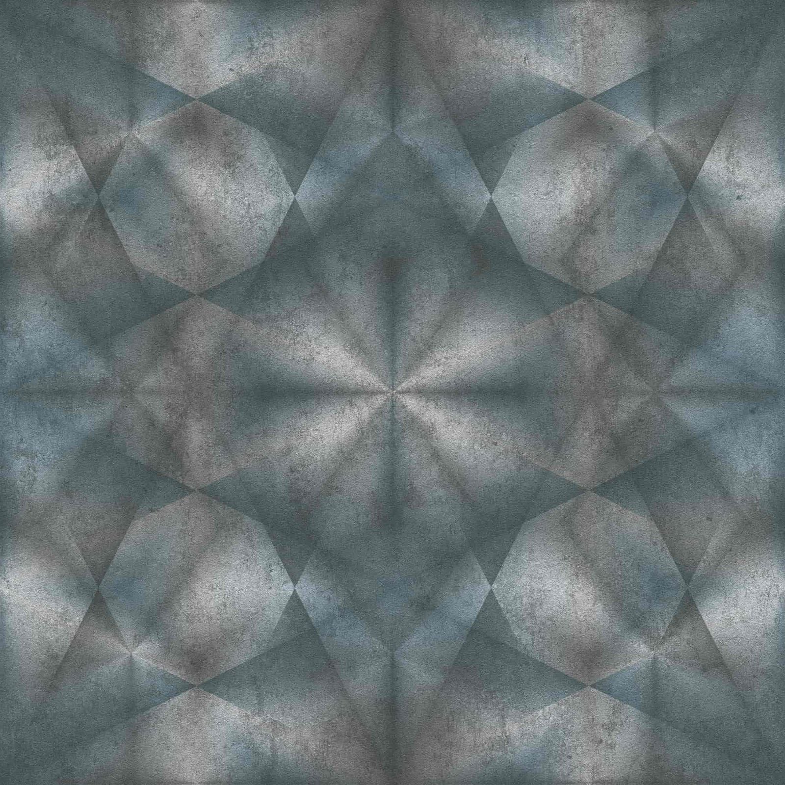 A.S. Creation Tapete Vlies 3D Dreiecke Blau Grau Silber 38692-4