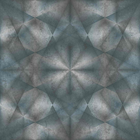 A.S. Creation Tapete Vlies 3D Dreiecke Blau Grau Silber 38692-4