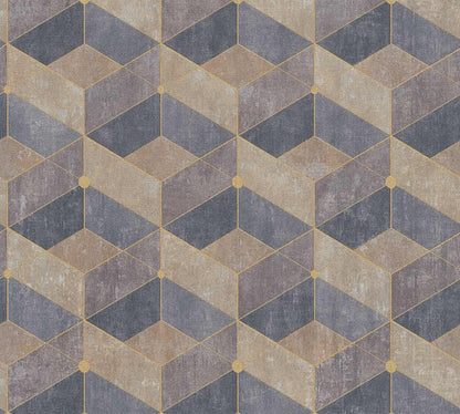  Tapete Vlies 3D-Effekt Grafisch Beige Gold 38202-2