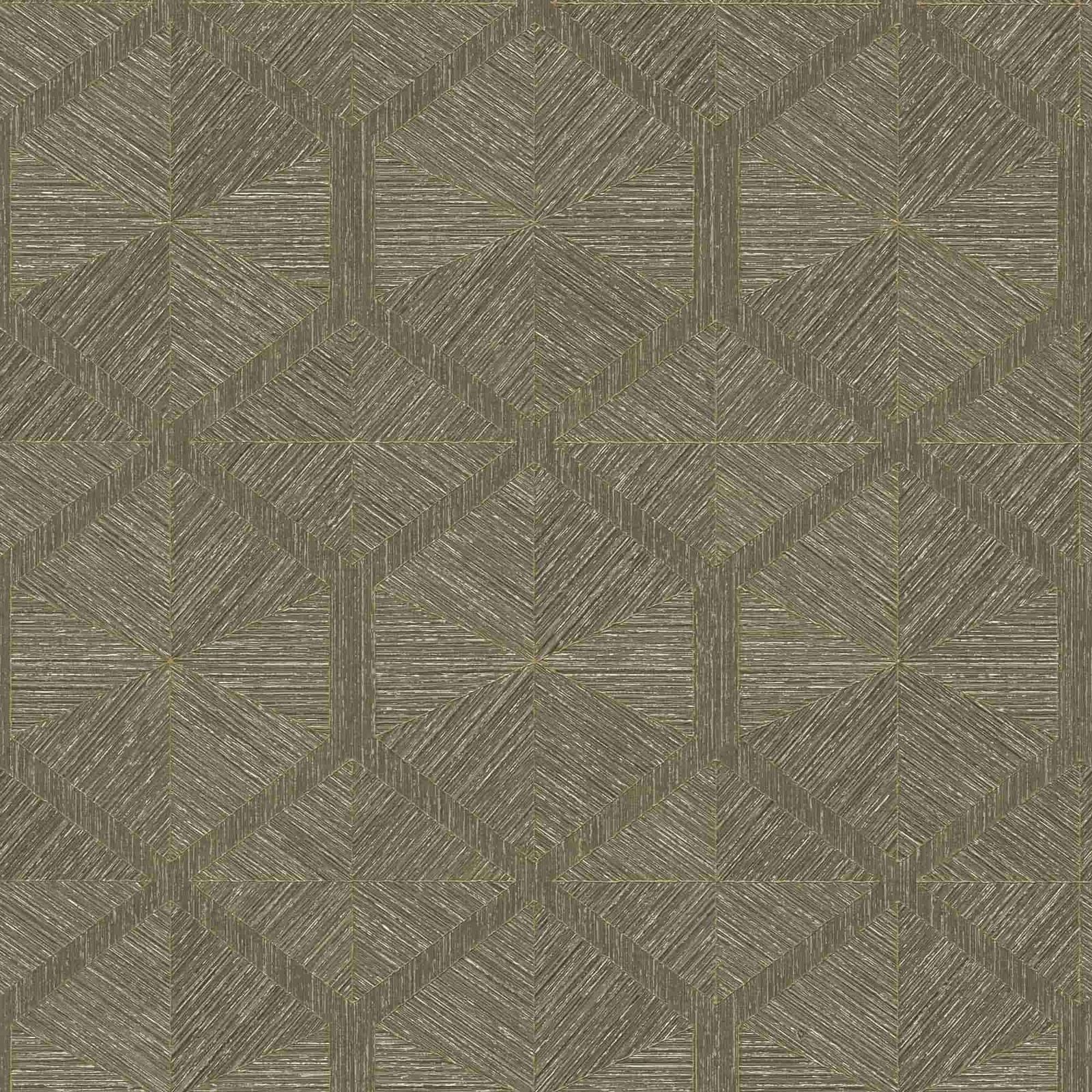 A.S. Creation Tapete Vlies 3D Geometrisch Braun Gold Glanz 38690-4
