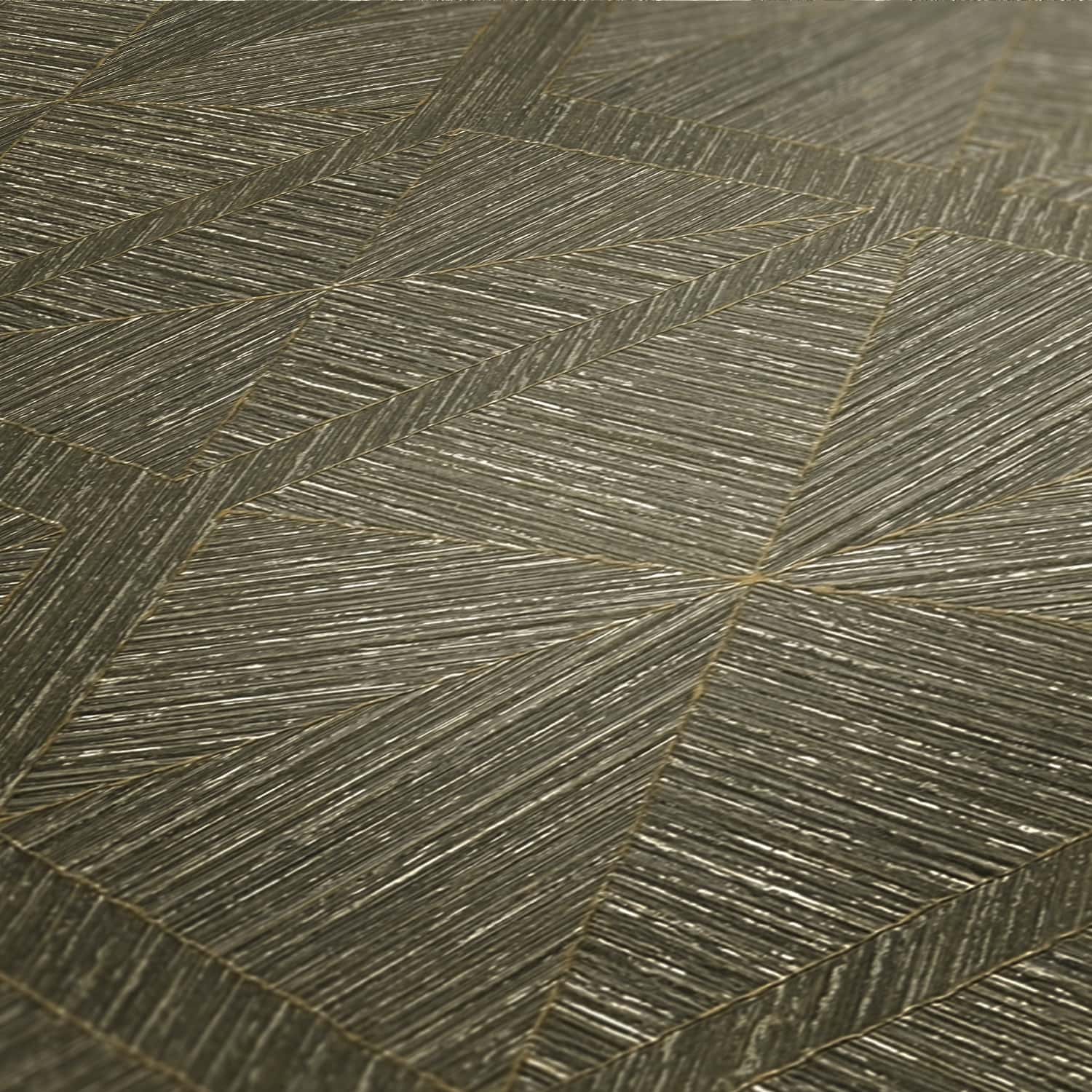 A.S. Creation Tapete Vlies 3D Geometrisch Braun Gold Glanz 38690-4
