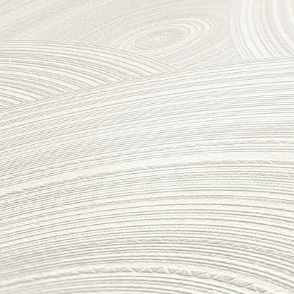 A.S. Creation Tapete Vlies 3D Wellen Weiß Silber 38696-1