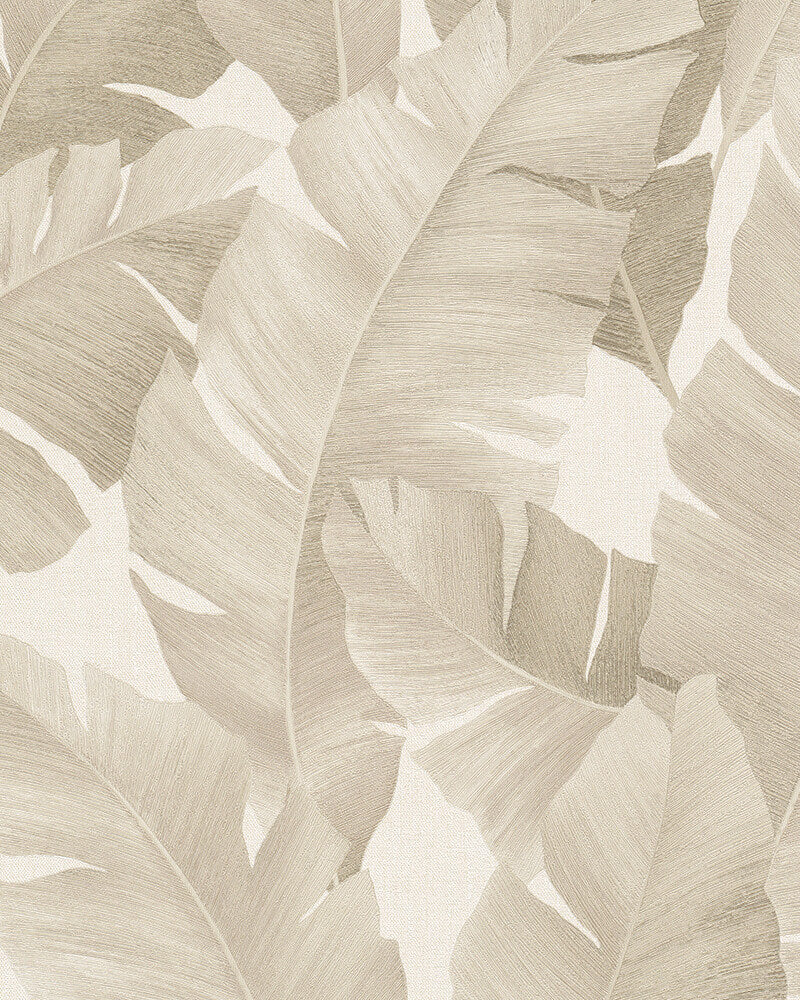  Tapete Vlies Bananenblätter Beige Creme Metallic 31625
