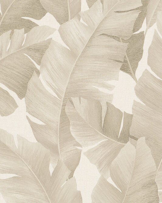  Tapete Vlies Bananenblätter Beige Creme Metallic 31625