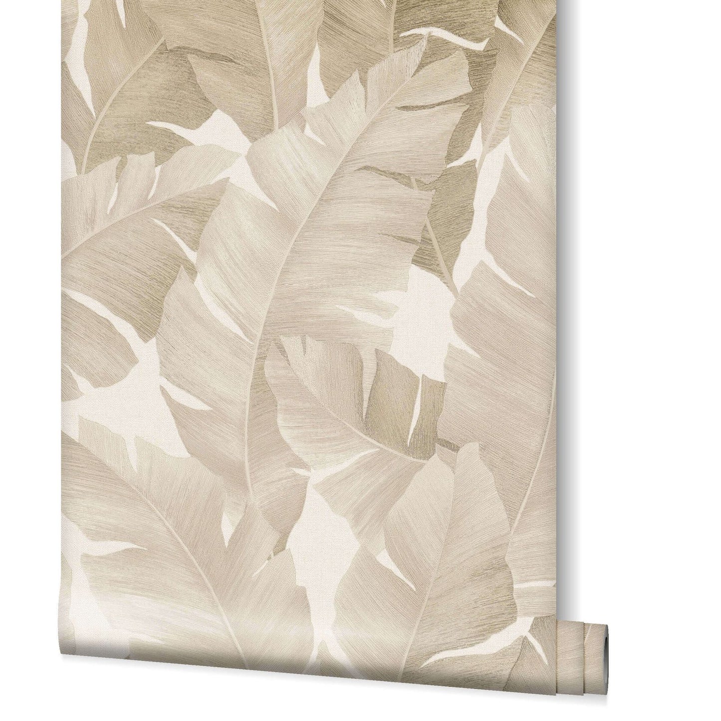  Tapete Vlies Bananenblätter Beige Creme Metallic 31625