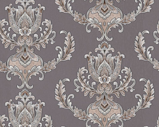 Tapete Vlies Barock Floral Silbergrau Hermitage 33546-5