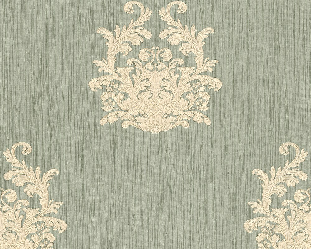  Tapete Vlies Architects Paper Barock Graugrün Glanz 95861-2