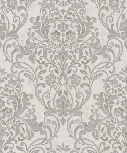  Tapete Vlies Barock Metallic Grau Kupfer 32603