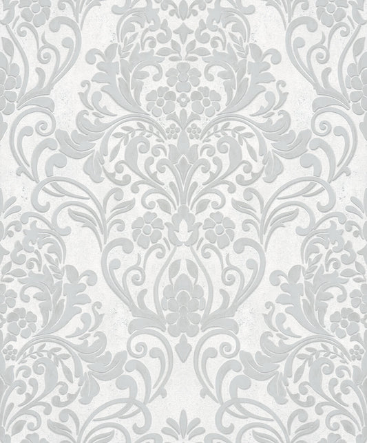  Tapete Vlies Barock Metallic Grau Silber 32602