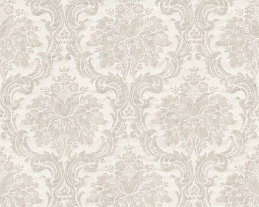  Tapete Vlies Barock Ornament Hellgrau Grau 36716-1