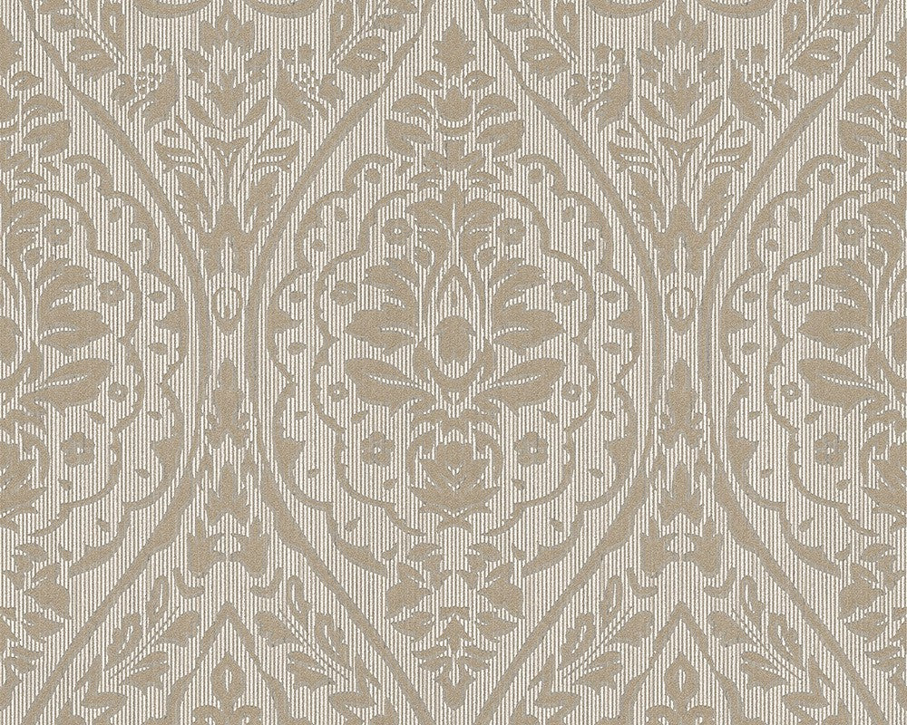  Tapete Vlies Barock Beige Grau Tessuto 96195-6