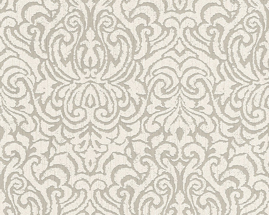  Tapete Vlies Barock Grau Weiß Tessuto 96193-3