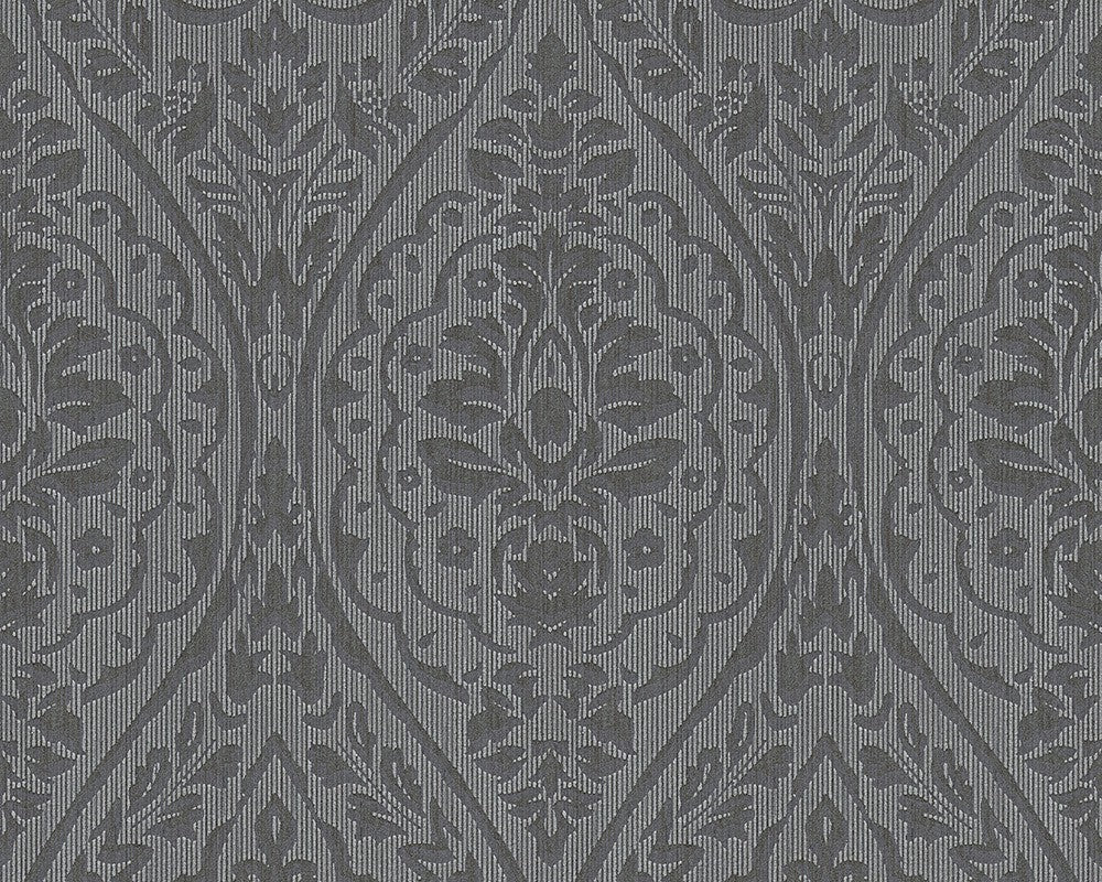  Tapete Vlies Barock Schwarz Grau Tessuto 96195-7