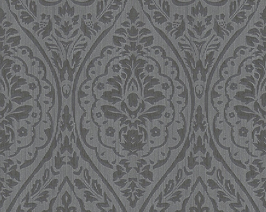 Tapete Vlies Barock Schwarz Grau Tessuto 96195-7