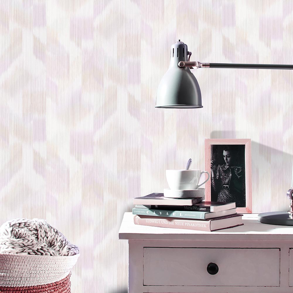  Tapete Vlies Batik Streifen Rosa Beige 10248-05