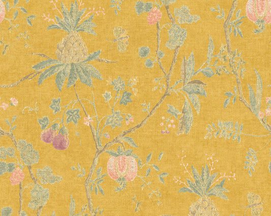  Tapete Vlies Baum Barock Gelb Grün 36719-4