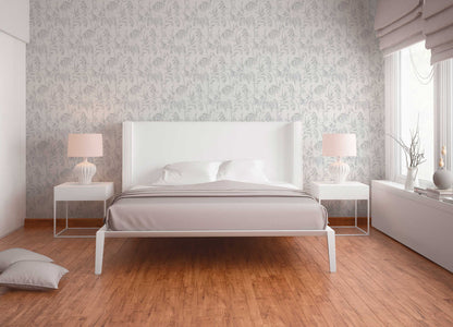 A.S. Creation Tapete Vlies Blätter Floral Weiß Grau Attractive 37830-2