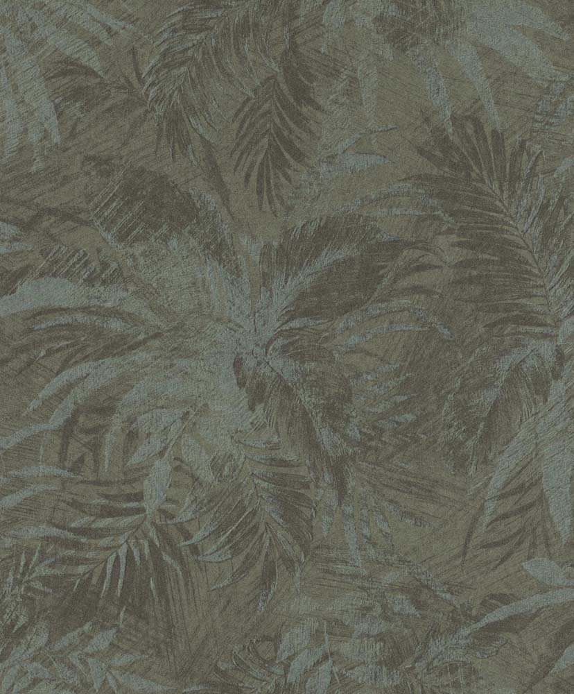  Tapete Vlies Blätter Grau Grün Glitzer Rasch Textil 229102