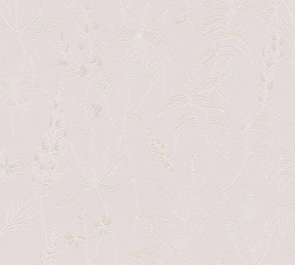  Tapete Vlies Blätter Rosa Weiß Glitzer Jette 37363-3