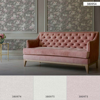  Tapete Vlies Blüten Blumen Floral Grau Rosa 38095-4