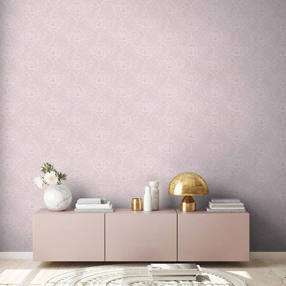  Tapete Vlies Blumen Floral Textil Rosa 38092-2