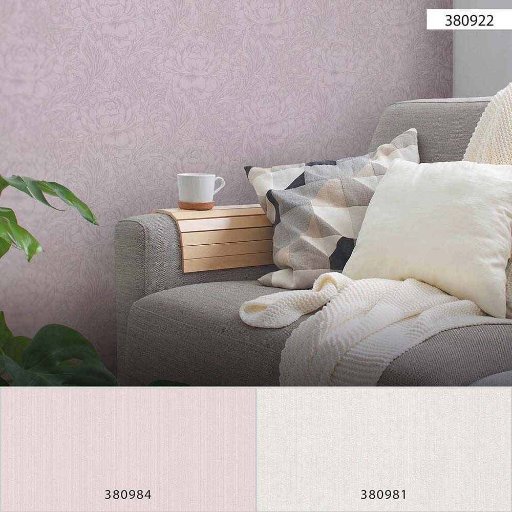  Tapete Vlies Blumen Floral Textil Rosa 38092-2