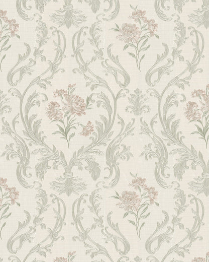  Tapete Vlies Damast Floral Creme Gold Glanz 30603