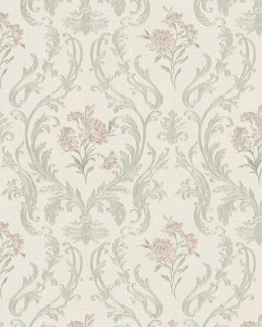  Tapete Vlies Damast Floral Creme Gold Glanz 30603