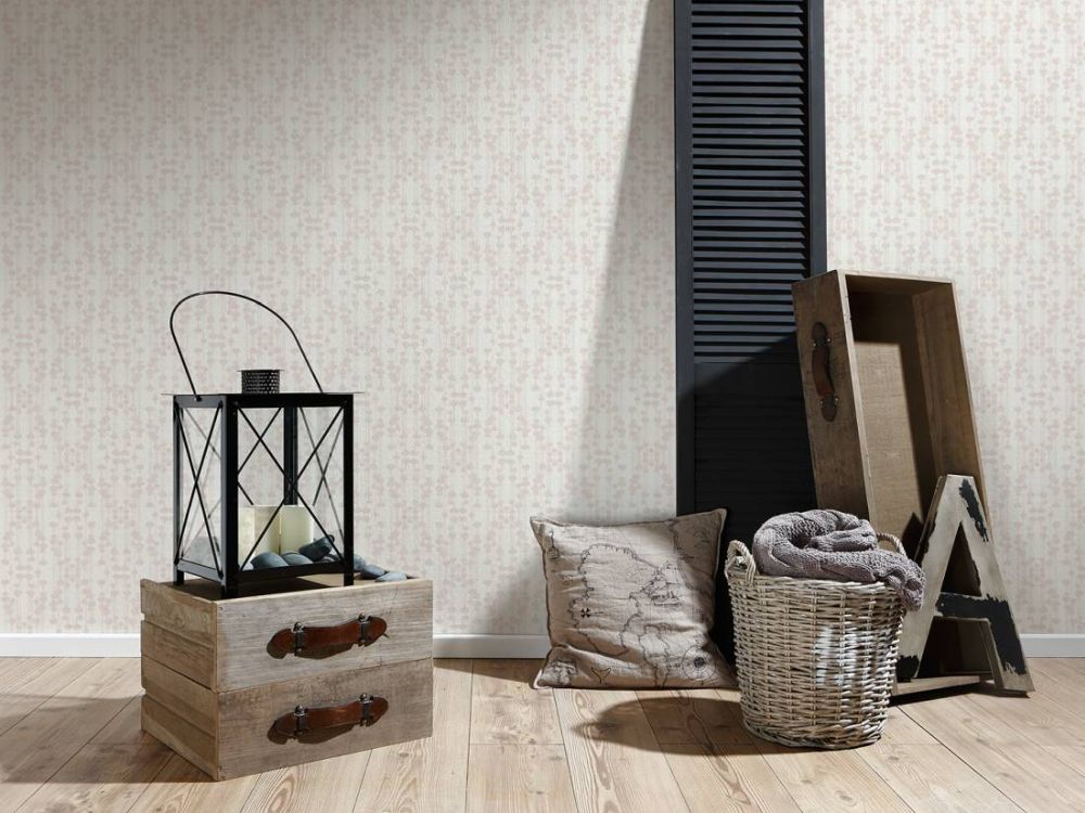  Tapete Vlies Design Creme Rosa Glitzer Livingwalls 35690-1