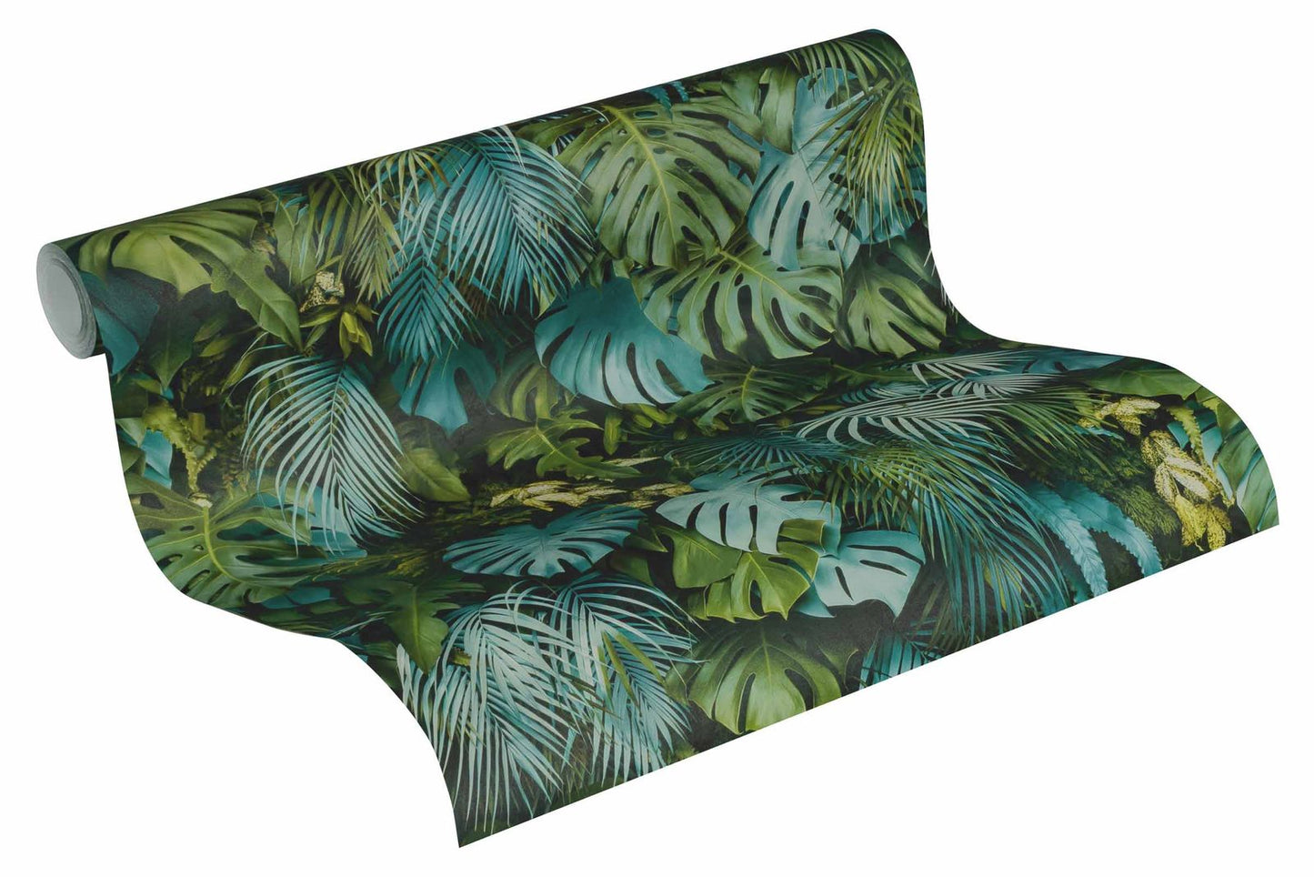 A.S. Creation Tapete Vlies Dschungel Floral Grün Blau 37280-3