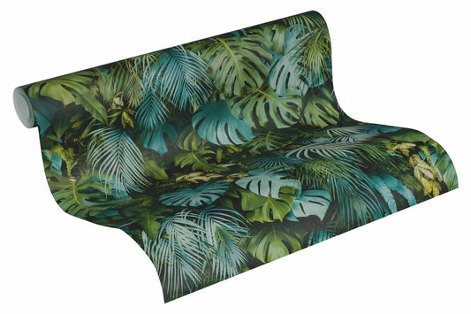 A.S. Creation Tapete Vlies Dschungel Floral Grün Blau 37280-3