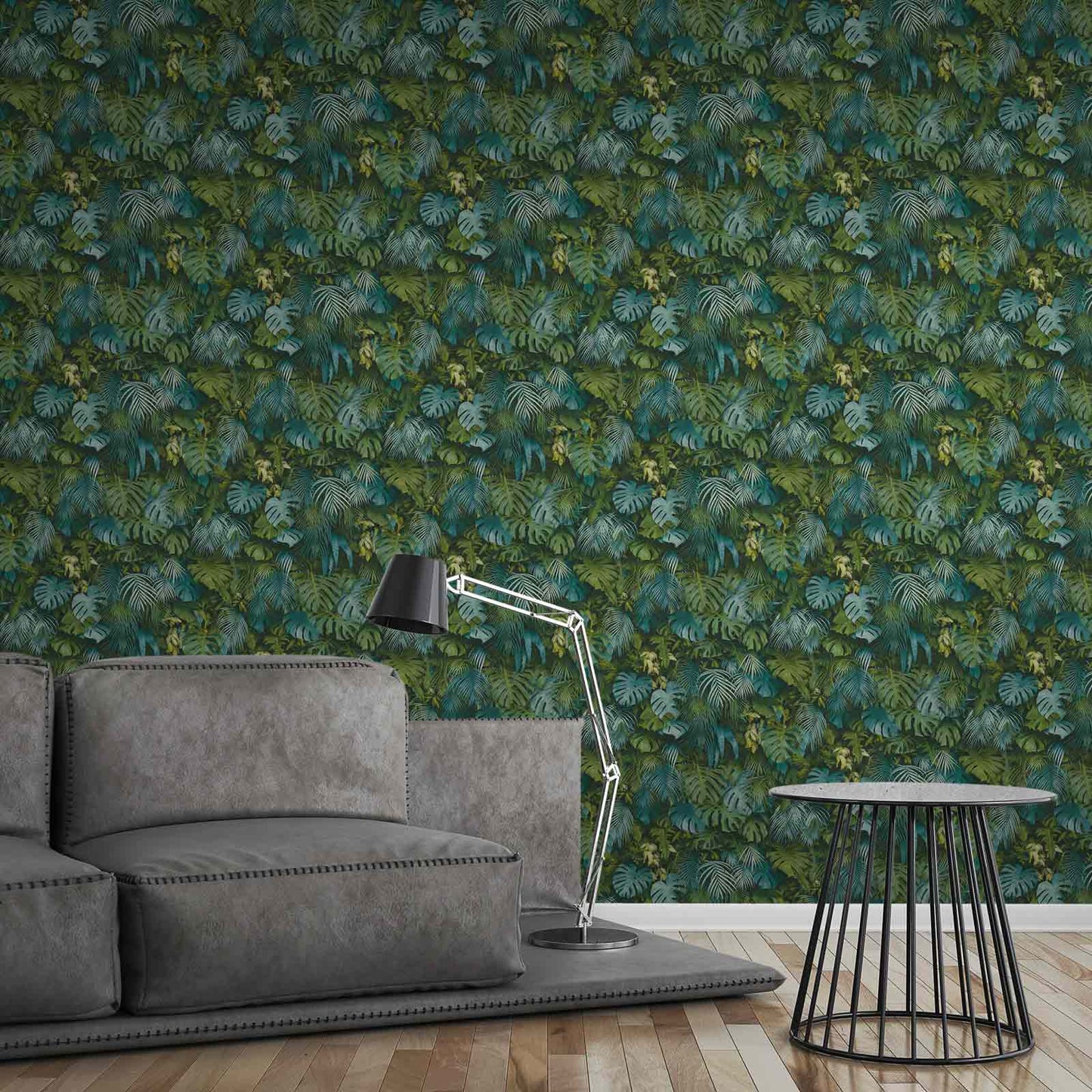 A.S. Creation Tapete Vlies Dschungel Floral Grün Blau 37280-3