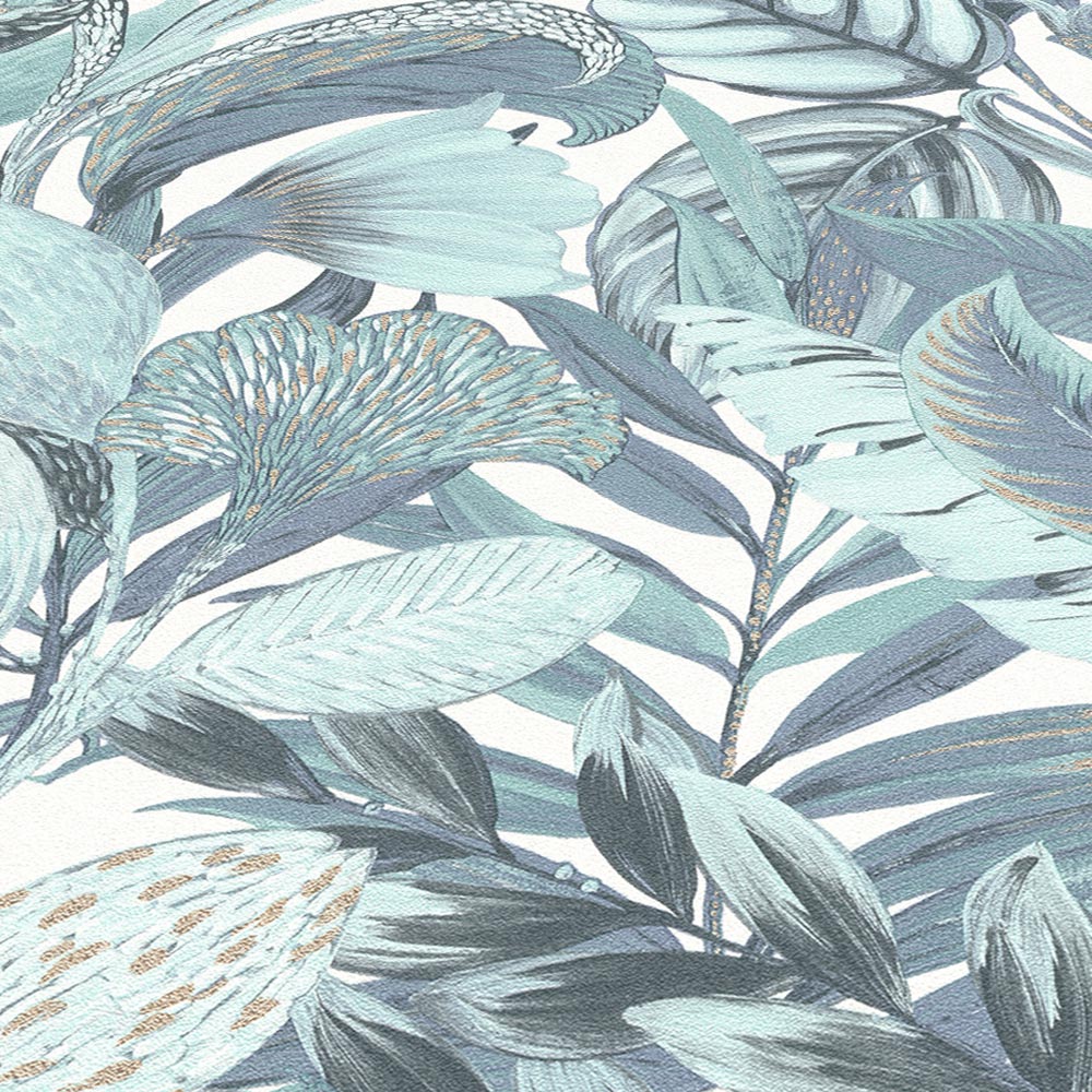  Tapete Vlies ELLE Blumen Floral Türkis Blau 10202-18