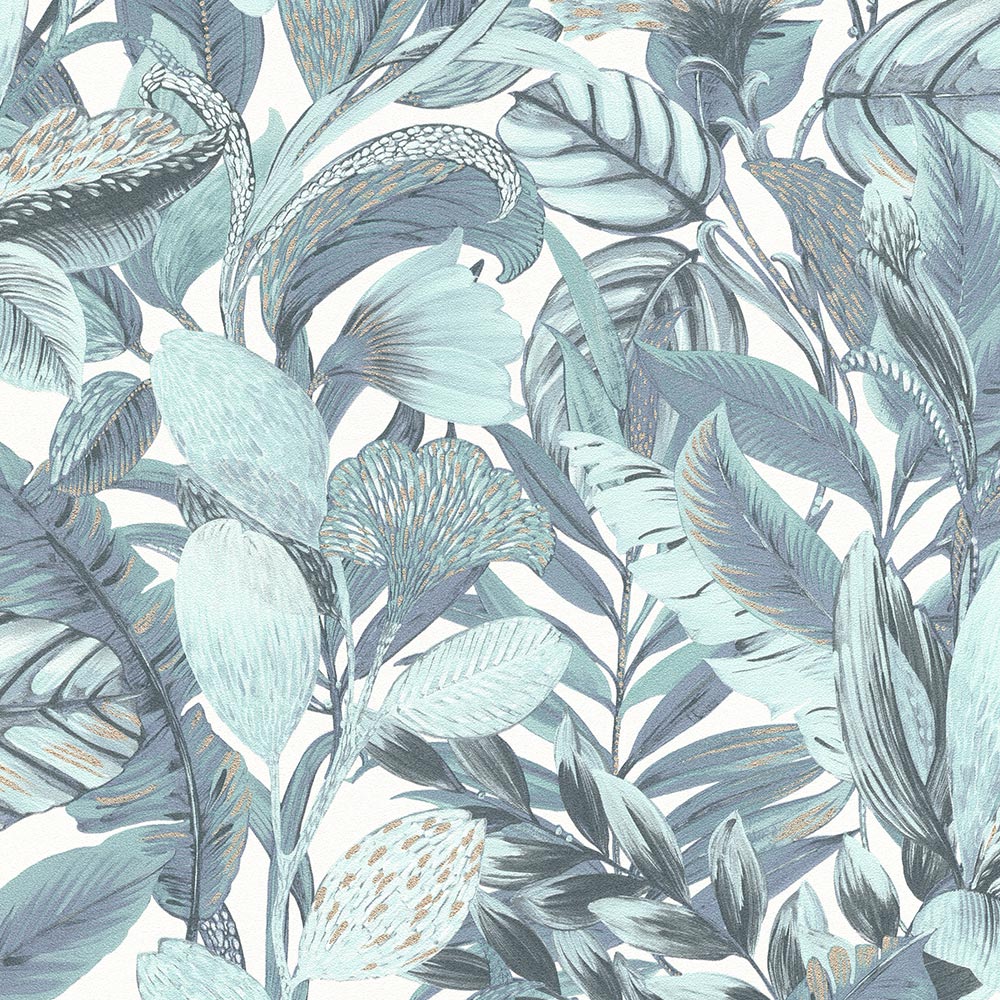  Tapete Vlies ELLE Blumen Floral Türkis Blau 10202-18