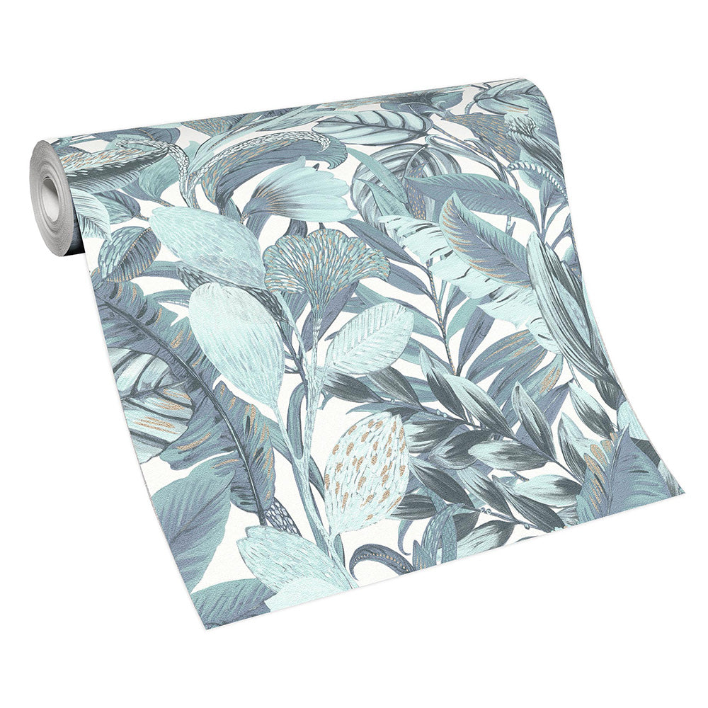  Tapete Vlies ELLE Blumen Floral Türkis Blau 10202-18