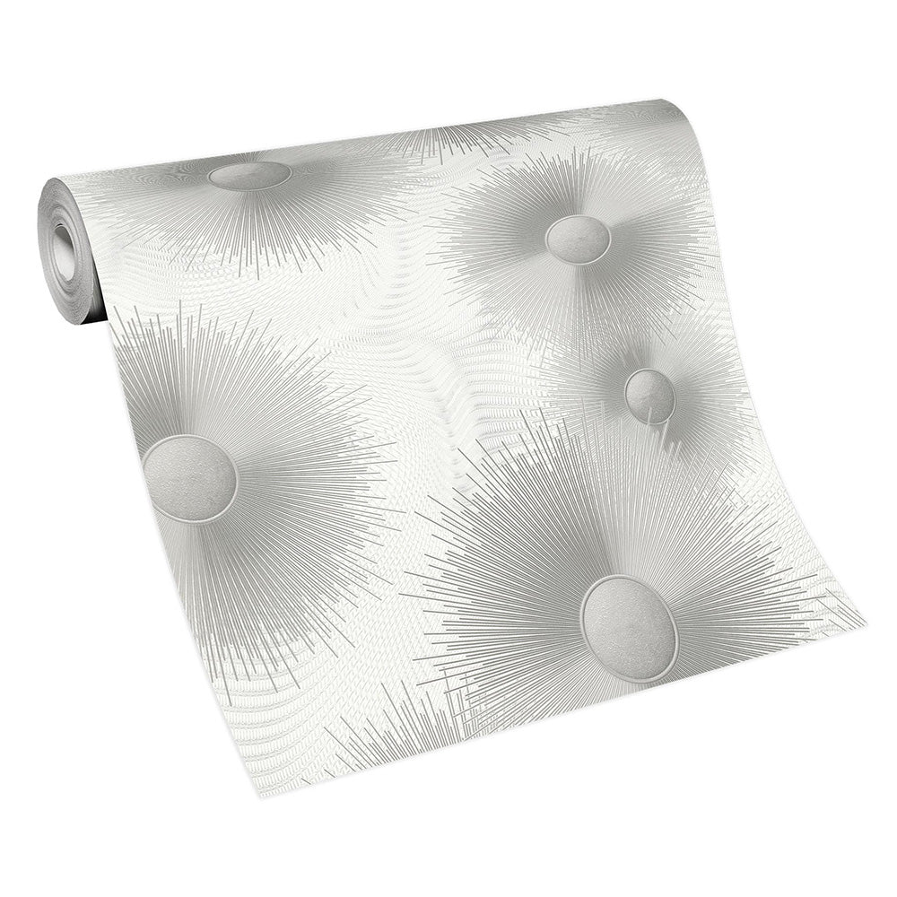  Tapete Vlies ELLE Grafik Sonne Grau Metallic 10191-31