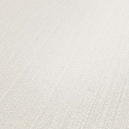  Tapete Vlies Einfarbig Streifen Creme-weiß 38098-8