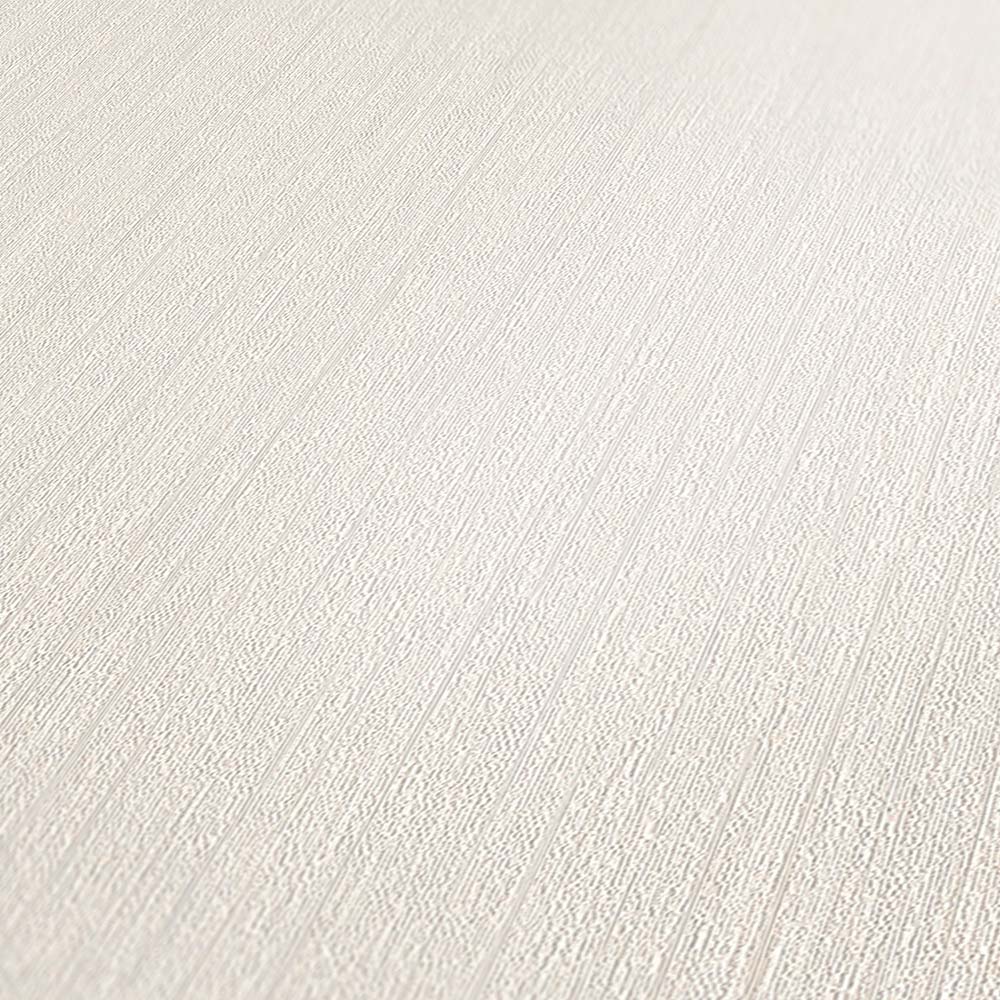  Tapete Vlies Einfarbig Streifen Weiß-creme 38099-2