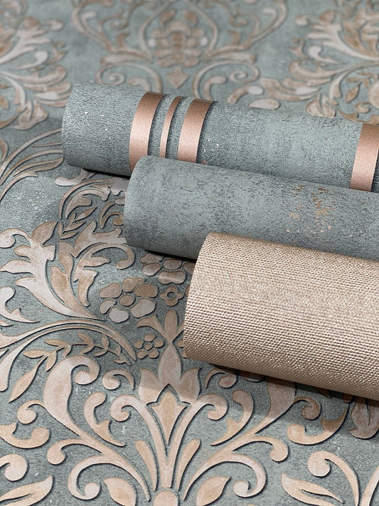  Tapete Vlies Einfarbig Struktur Metallic Alt-rosa 32627