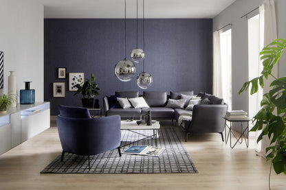  Tapete Vlies Einfarbig Struktur Blau-grau Glanz 32741