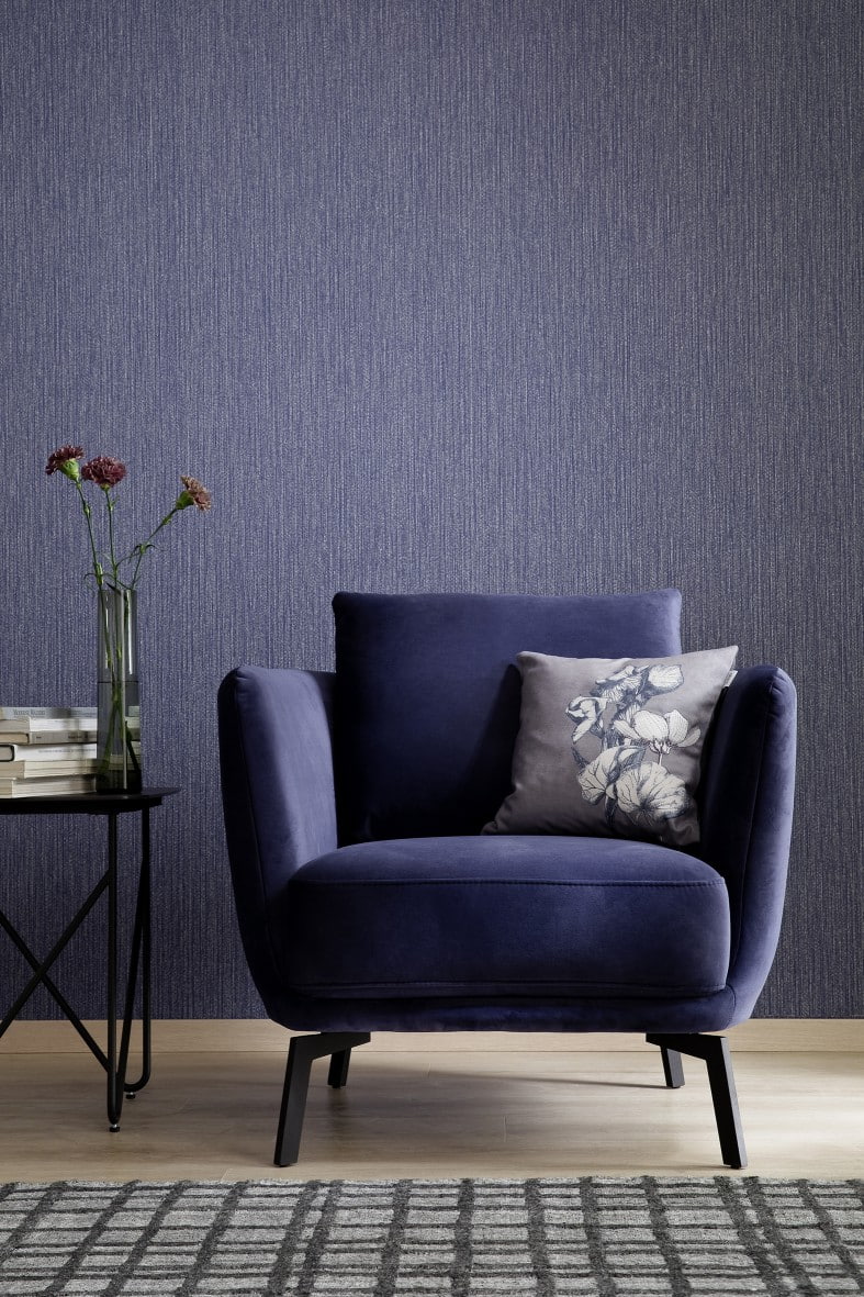  Tapete Vlies Einfarbig Struktur Blau-grau Glanz 32741
