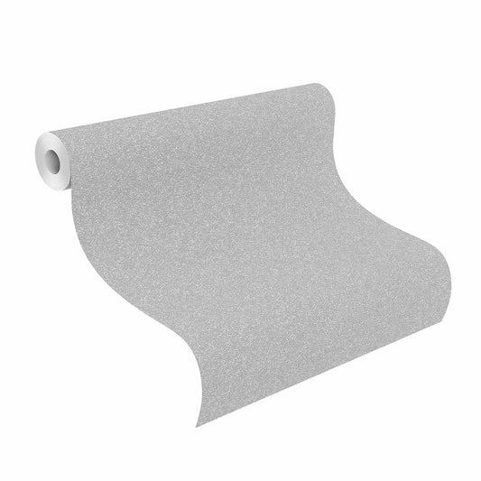  Tapete Vlies Einfarbig Struktur Silber Glanz Rasch 530230
