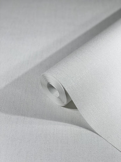  Tapete Vlies Einfarbig Textil Weiß Glanz 32706