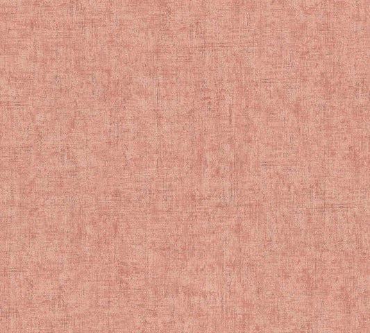 A.S. Creation Tapete Vlies Einfarbig Meliert Lachs-rot Grau 37334-3