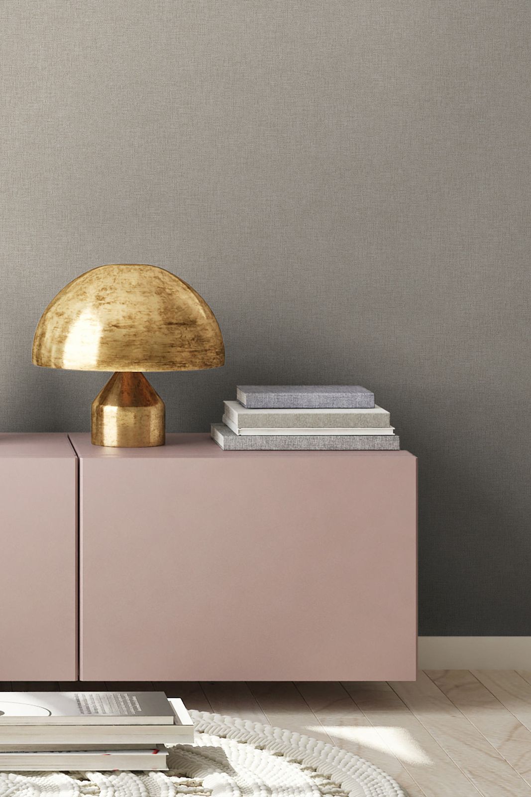  Tapete Vlies Einfarbig Meliert Taupe Grau 37430-8