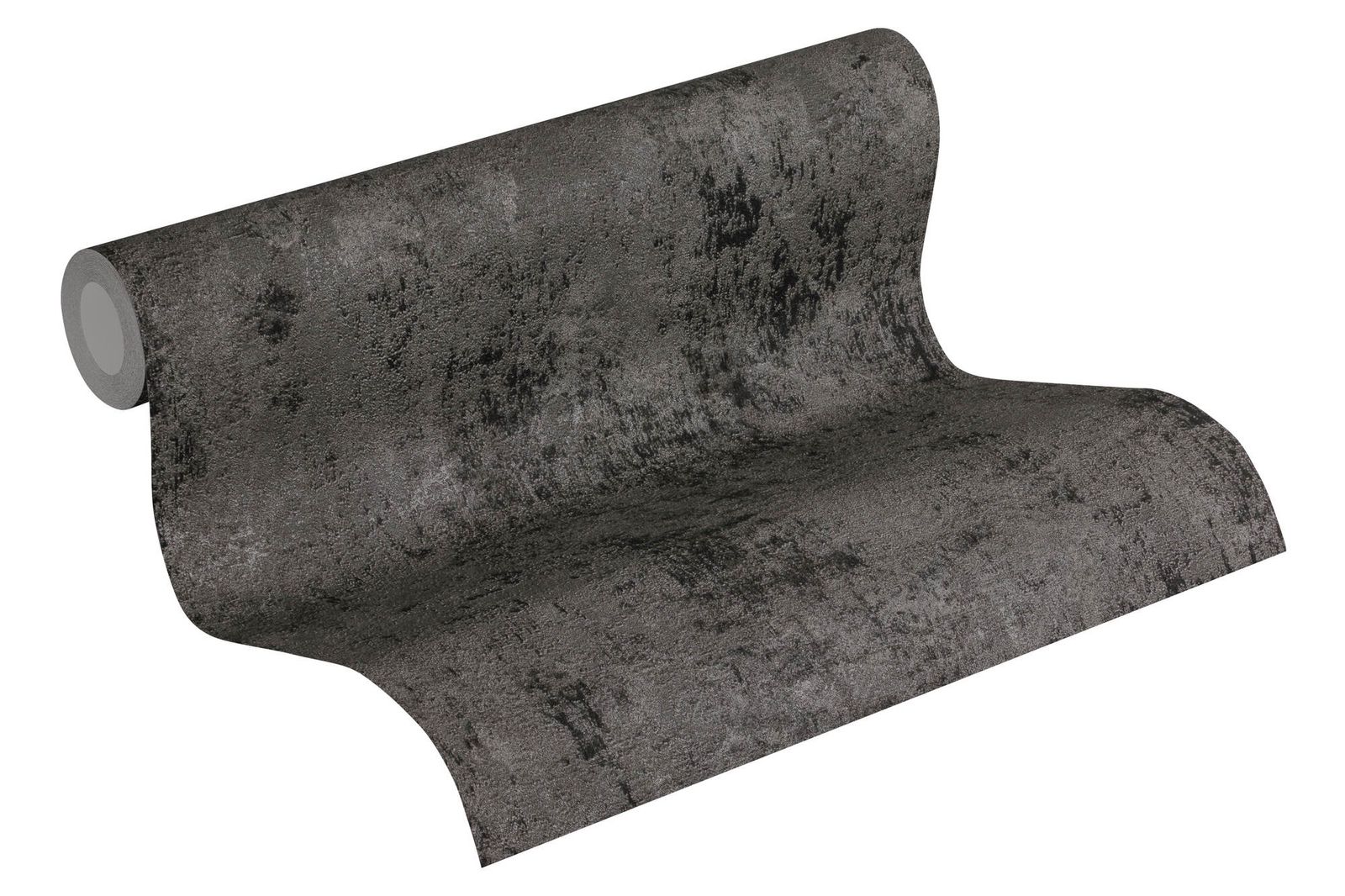  Tapete Vlies Einfarbig Mit Struktur Anthrazit 37425-6
