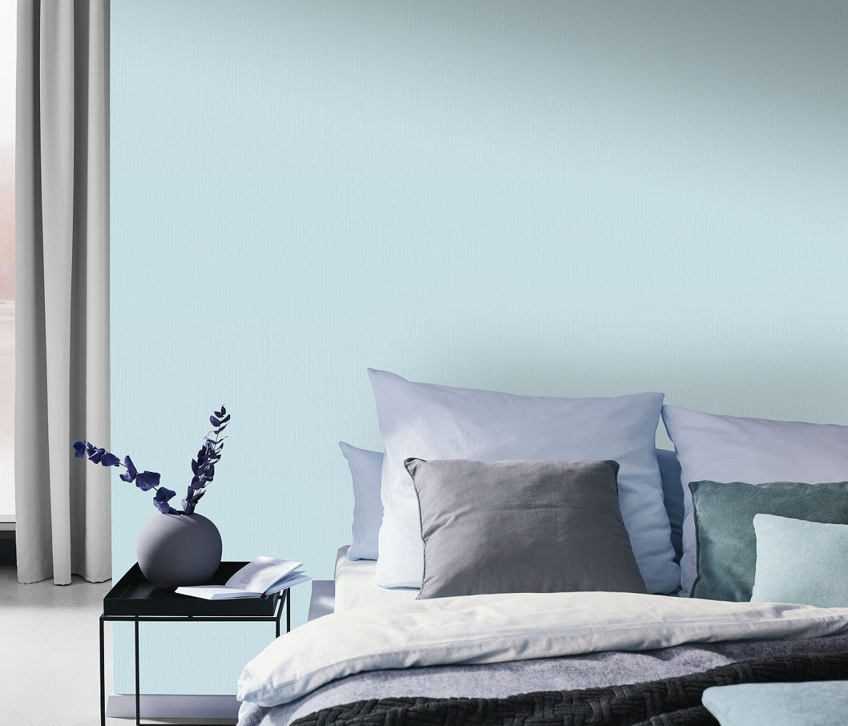  Tapete Vlies ELLE Einfarbig Blau Glitzer 10171-18