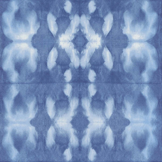  Tapete Vlies Ethno-Design Blau Cremeweiß 148685