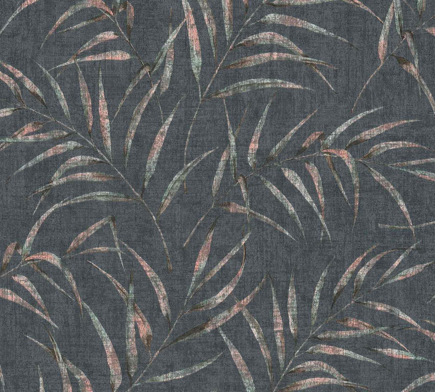 A.S. Creation Tapete Vlies Farn Blätter Anthrazit Grün 37335-5